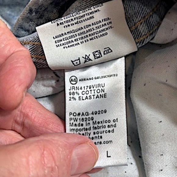 AG Adriano Goldschmied Acid Washed Trucker Jean Jacket EUC/sz M - Picture 16 of 16
